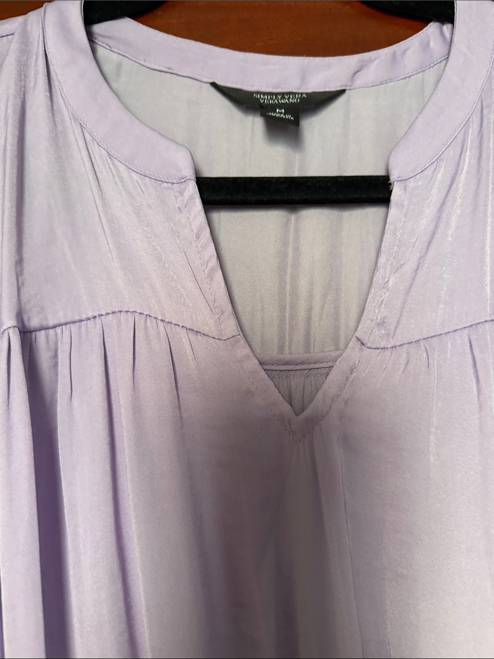 Simply Vera Vera Wang Lavender Short Sleeve Tie-Waist Midi Dress - Picture 2 of 2